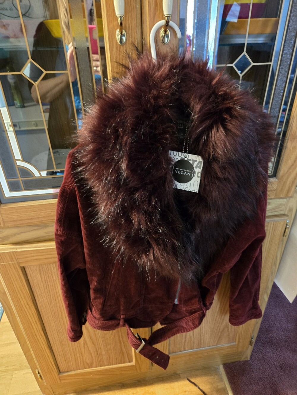 Beautiful Nwt Burgendy Coat/jacket